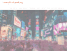 Tablet Screenshot of kerryfinchwriting.com